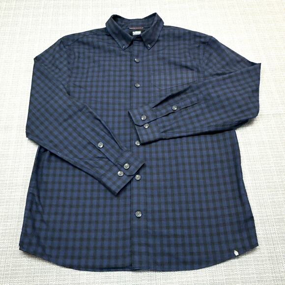Alaska Hardgear Shirt Men Medium Relaxed Blue Wool Blend Button Up Outdoors AKHG - Picture 1 of 10